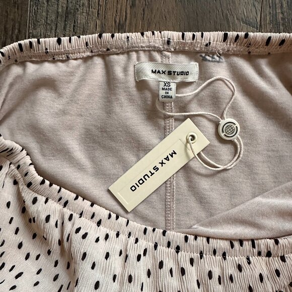 NWT Max Studio Flowy Pleated Mini Skater Skirt Balletcore Traditional Classic - Picture 8 of 9